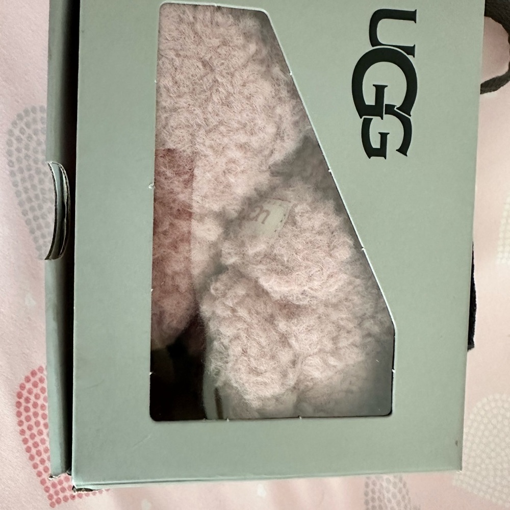 UGG Pink Knit Slippers- Newborn